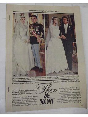 Princess Grace Kelly & Prince Ranier Article Good Housekeeping Nov.1978 Caroline